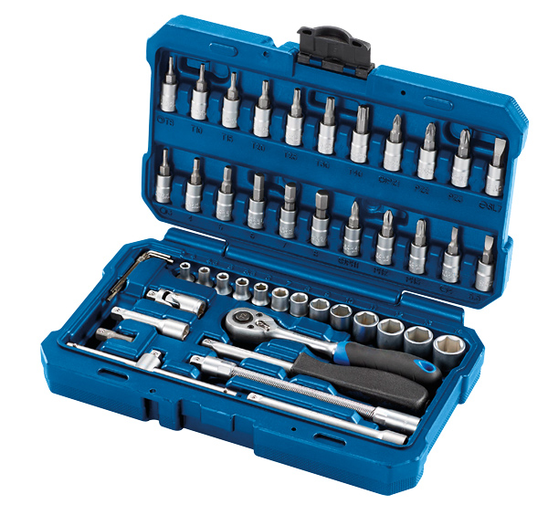 PROREGAL® Werkzeugset Werkzeug- Und Steckschlüsselsatz METAL, 37 Tele